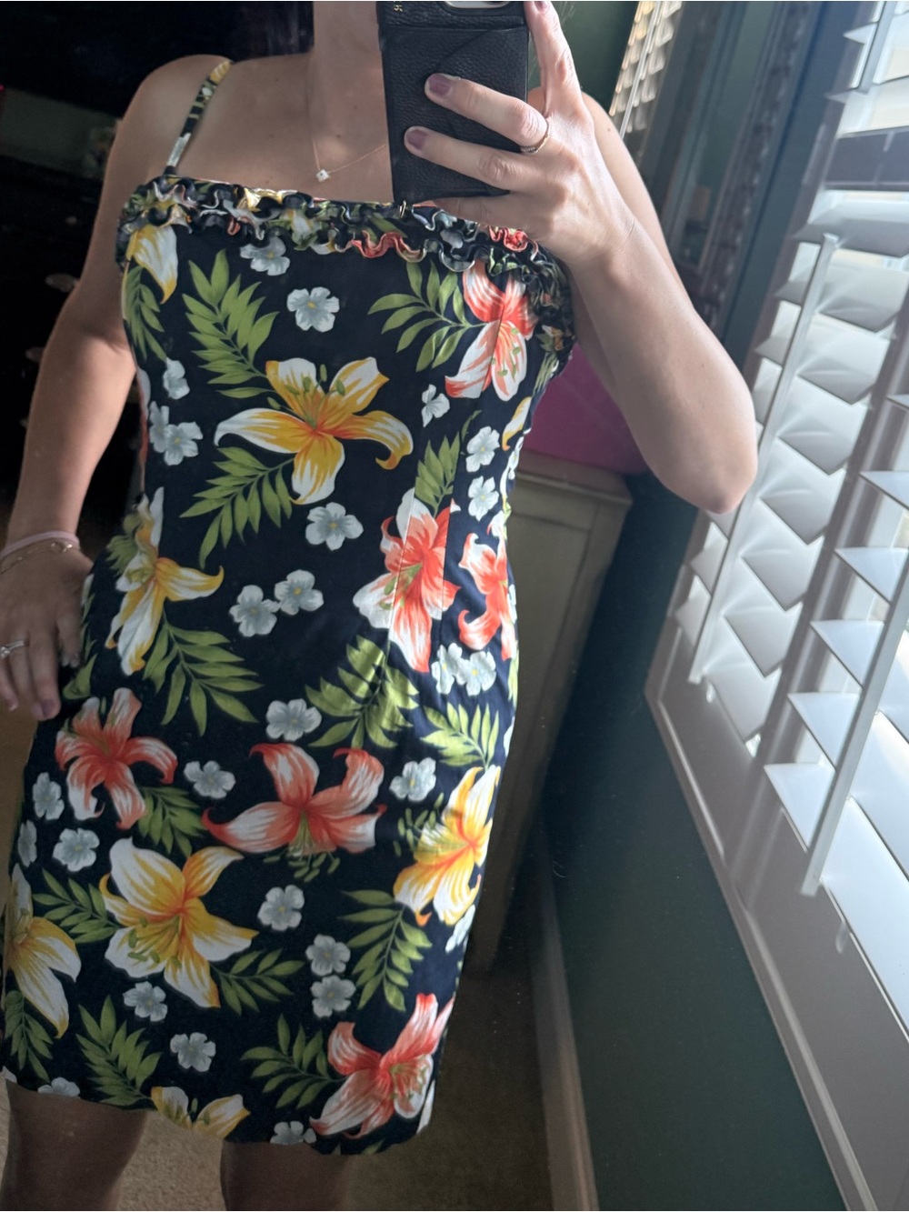RALPH LAUREN vintage Tropical Floral Mini Dress size Small 4?